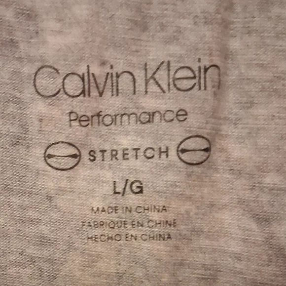 Calvin Klein Performance Stretch Floral (Gray Purple Cream) Short Sleeve Top- Lg - Picture 7 of 7